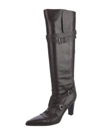 Hermès Leather Leather Trim Embellishment Boots