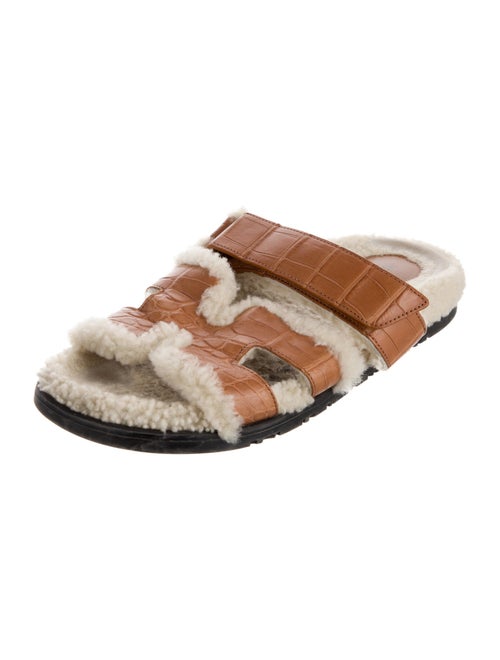Hermès Chypre Alligator Slides