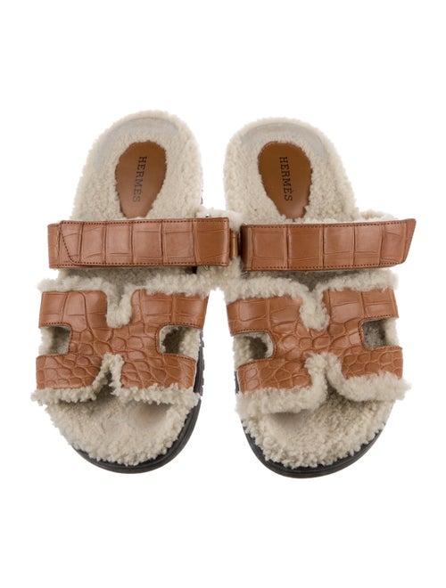 Hermès Chypre Alligator Slides