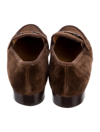 Hermès H Logo Suede Loafers