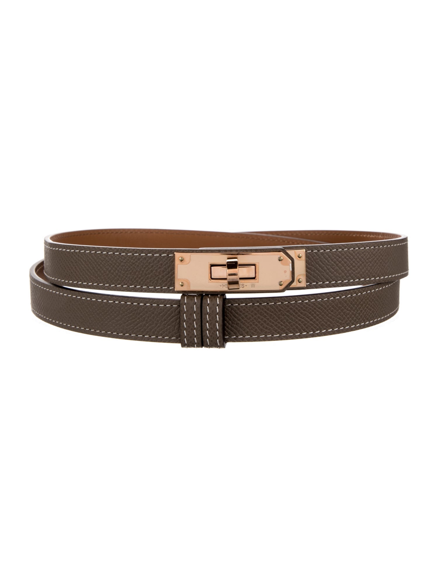 Hermès 18 mm Epsom Leather Kelly Belt