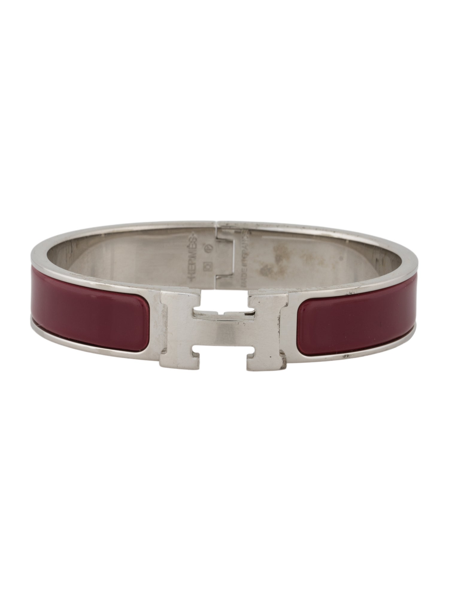 Hermès Enamel Clic H Bangle Bracelet