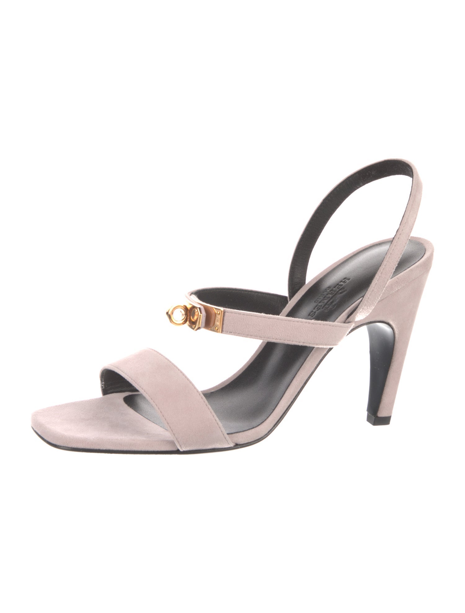 Hermès Glamour 95 Suede Slingback Sandals