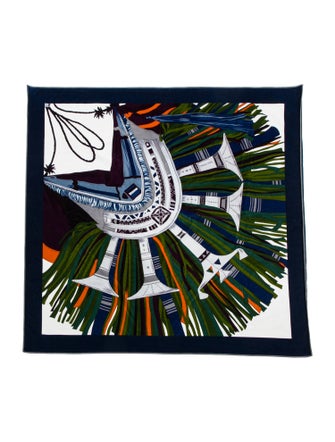 Hermès Cotton Velvet Cuirs du Desert Throw Blanket