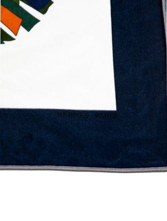 Hermès Cotton Velvet Cuirs du Desert Throw Blanket