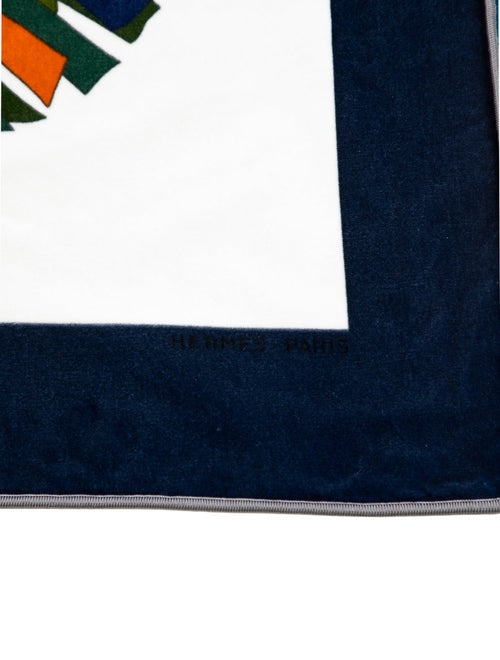 Hermès Cotton Velvet Cuirs du Desert Throw Blanket