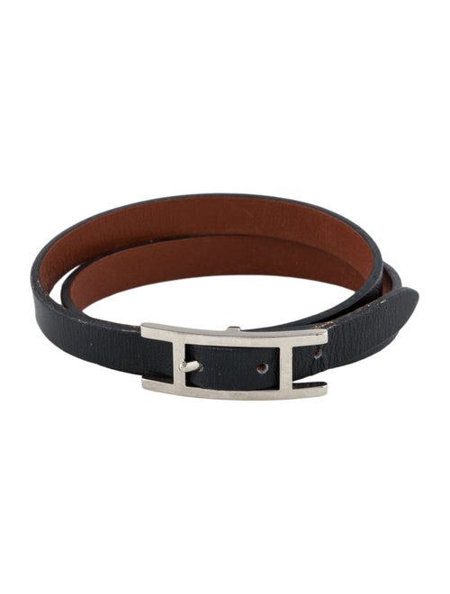 Hermès Leather Behapi Double Tour Bracelet