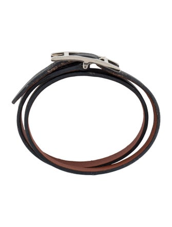 Hermès Leather Behapi Double Tour Bracelet