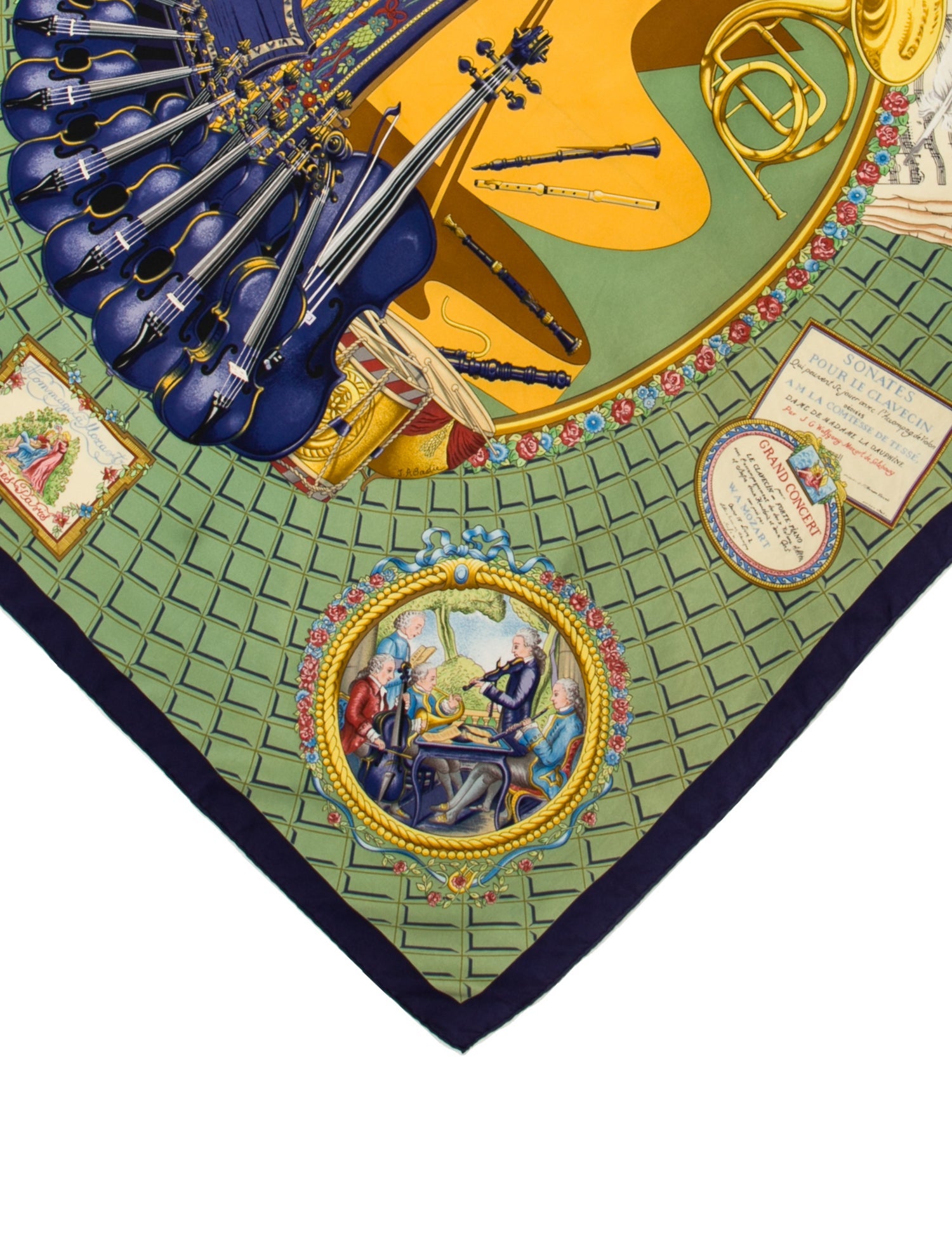 Hermès Hommage a Mozart Silk Scarf