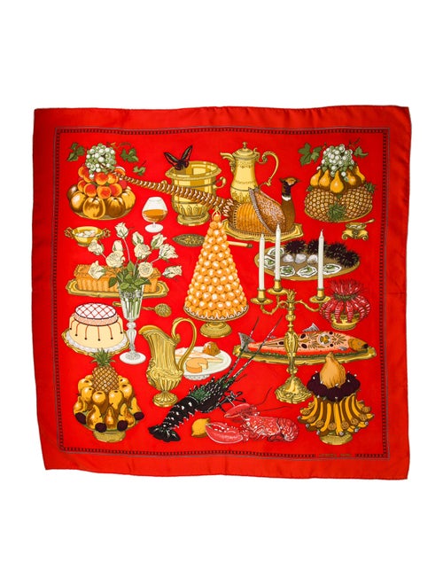 Hermès La Gastronomie Silk Scarf