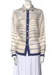 Hermès Silk Striped Button-Up Top