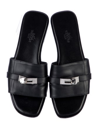 Hermès Giulia Leather Slides