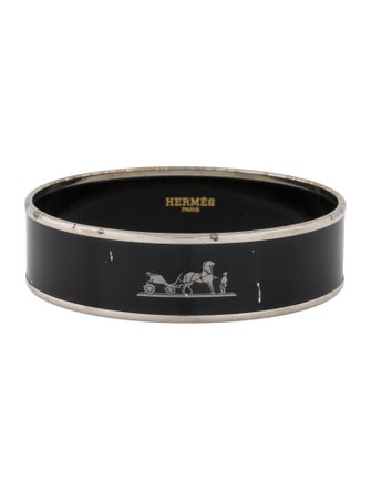 Hermès Calèche Wide Enamel Bracelet