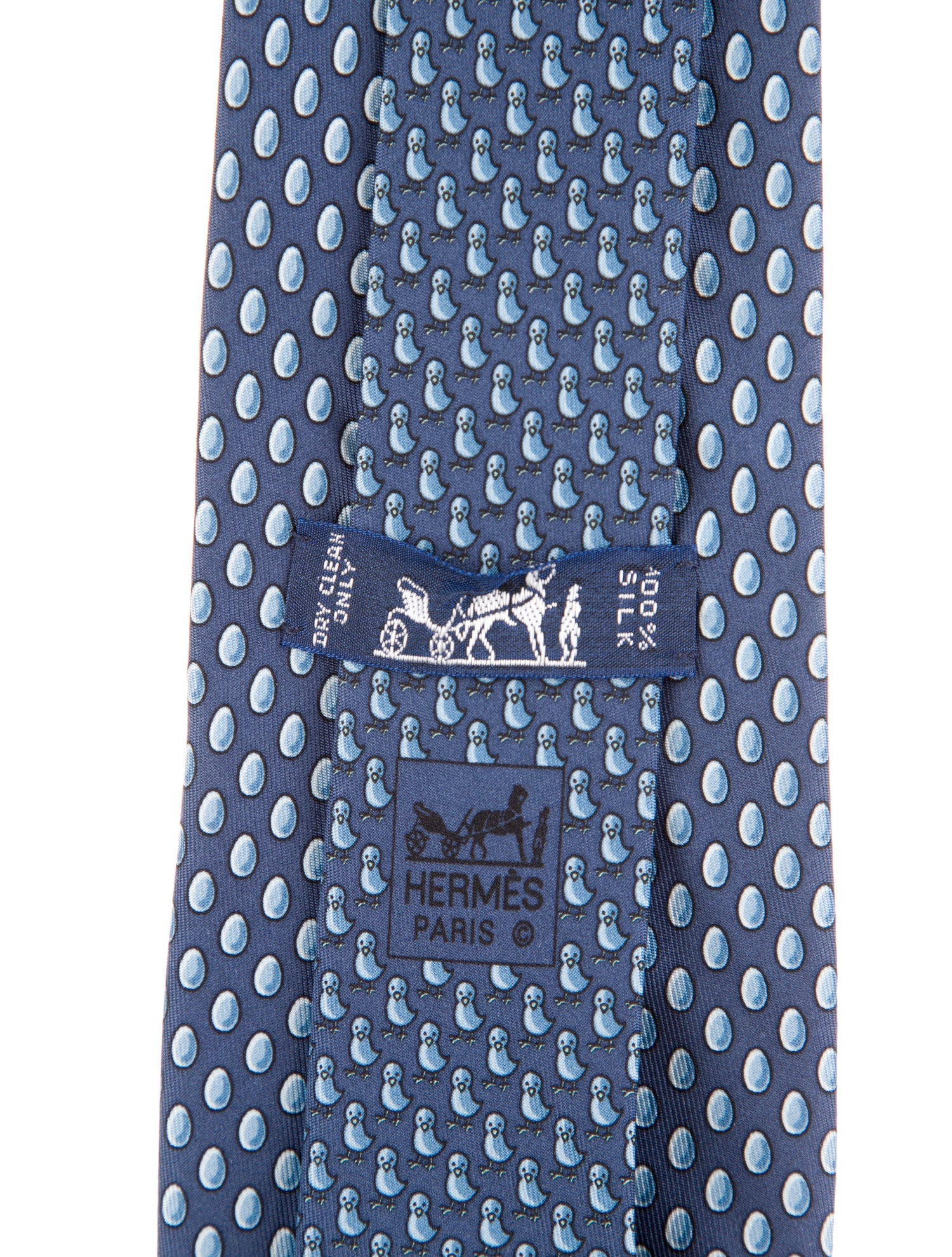 Hermès patterned silk tie