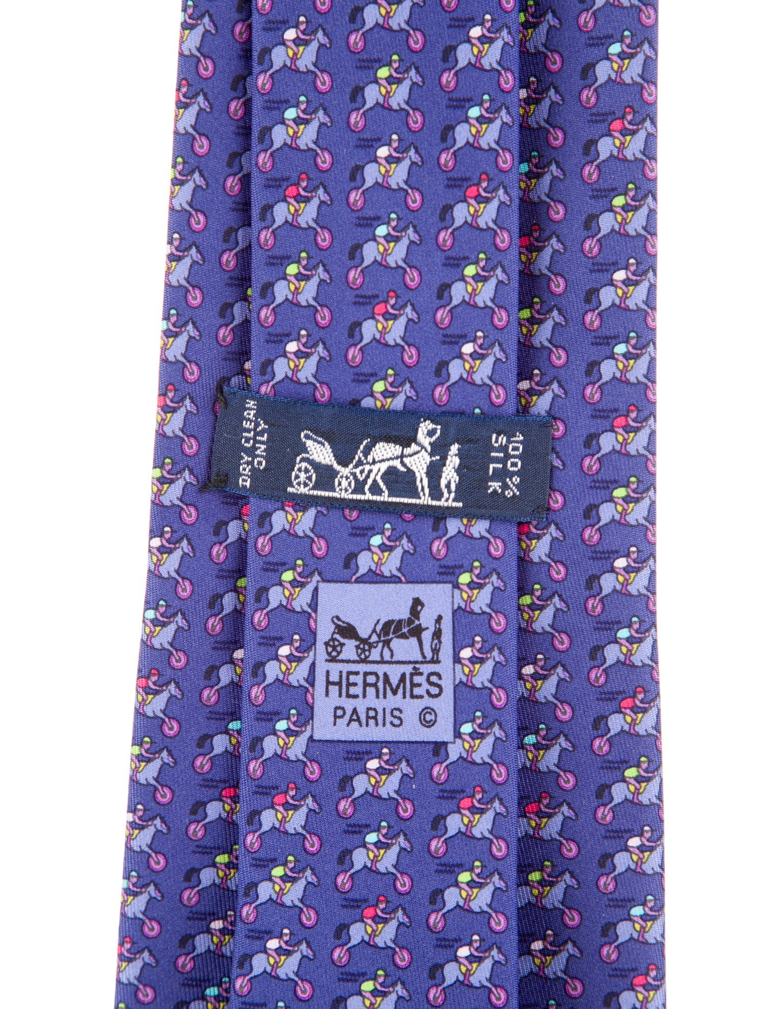 Hermès patterned silk tie