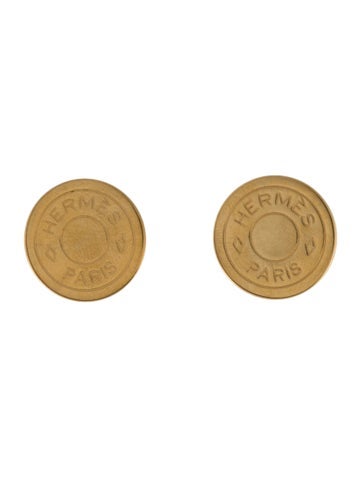 Hermès Clip-On Vintage Clou de Selle Bijouterie Fantaisie Earrings