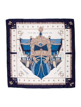 Hermès Vue du Carosse de la Galère la Réale Silk Scarf