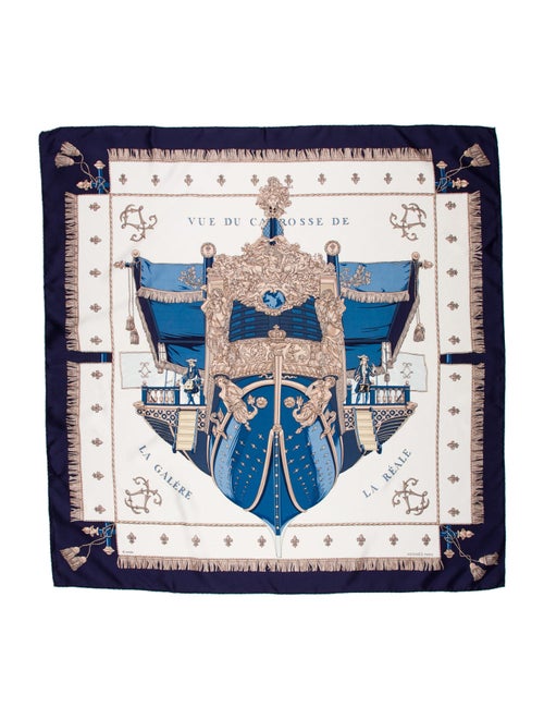Hermès Vue du Carosse de la Galère la Réale Silk Scarf