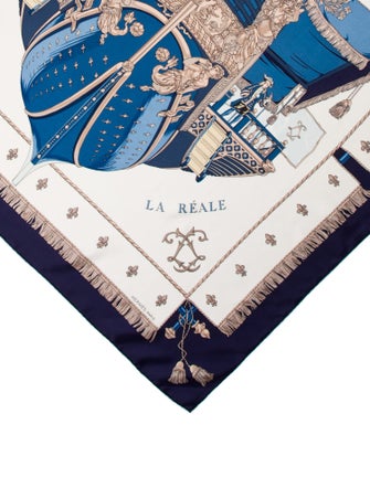 Hermès Vue du Carosse de la Galère la Réale Silk Scarf