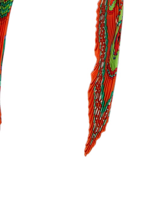 Hermès Belles du Mexique Silk Plissé Scarf