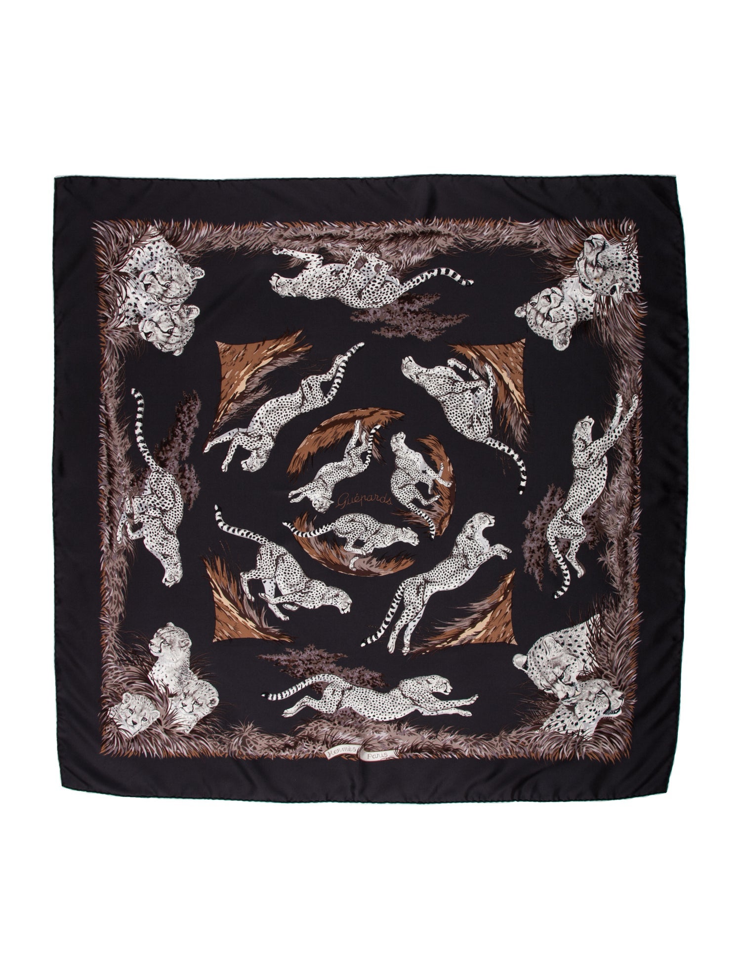 Hermès Guépards Silk Scarf