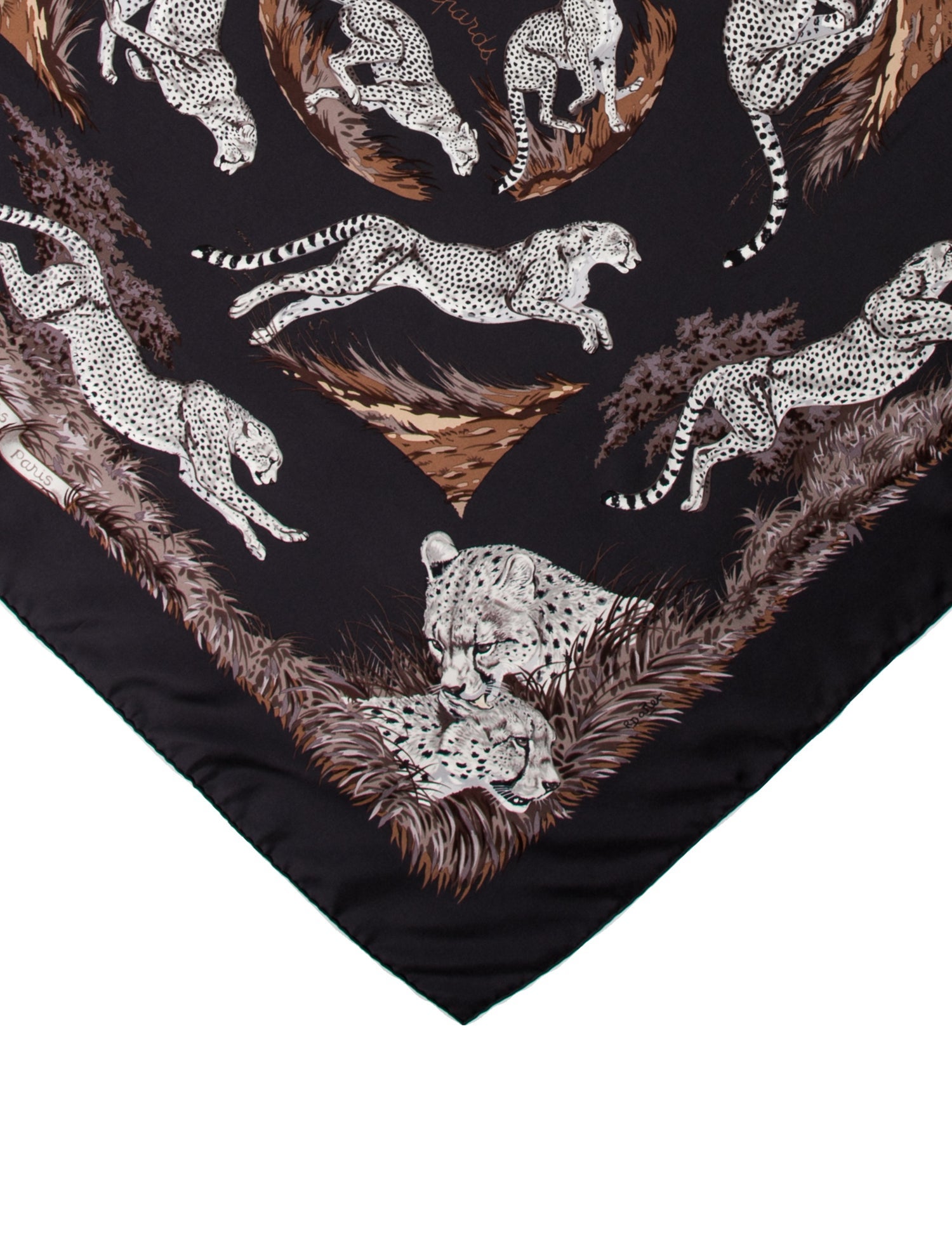 Hermès Guépards Silk Scarf