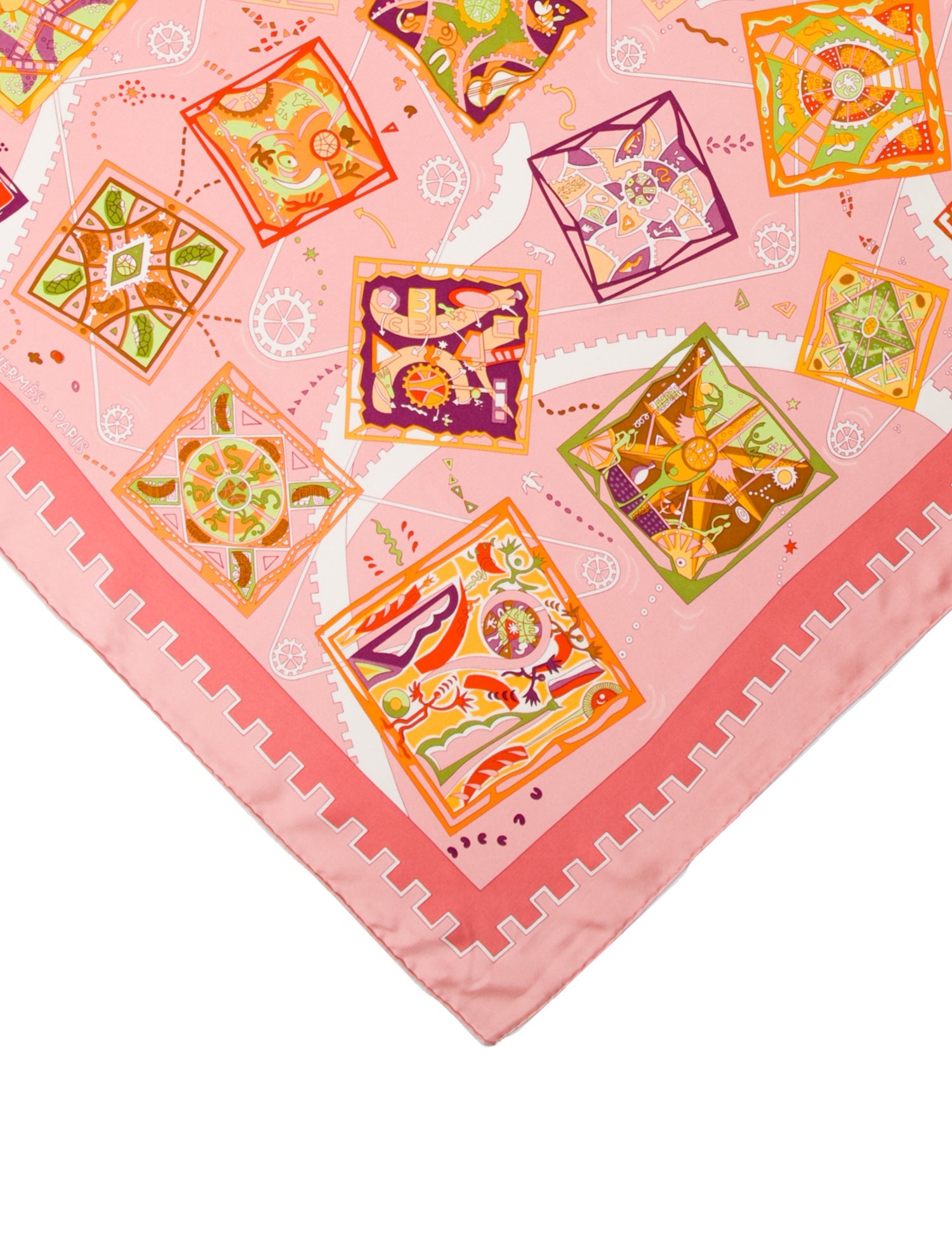 Hermès La Mécanique des Idées Silk Scarf
