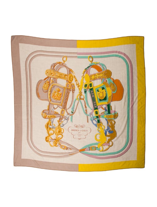 Hermès Brides de Gala Applique Cashmere Shawl