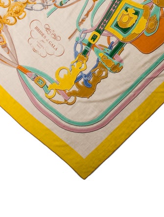 Hermès Brides de Gala Applique Cashmere Shawl
