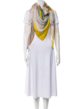 Hermès Brides de Gala Applique Cashmere Shawl