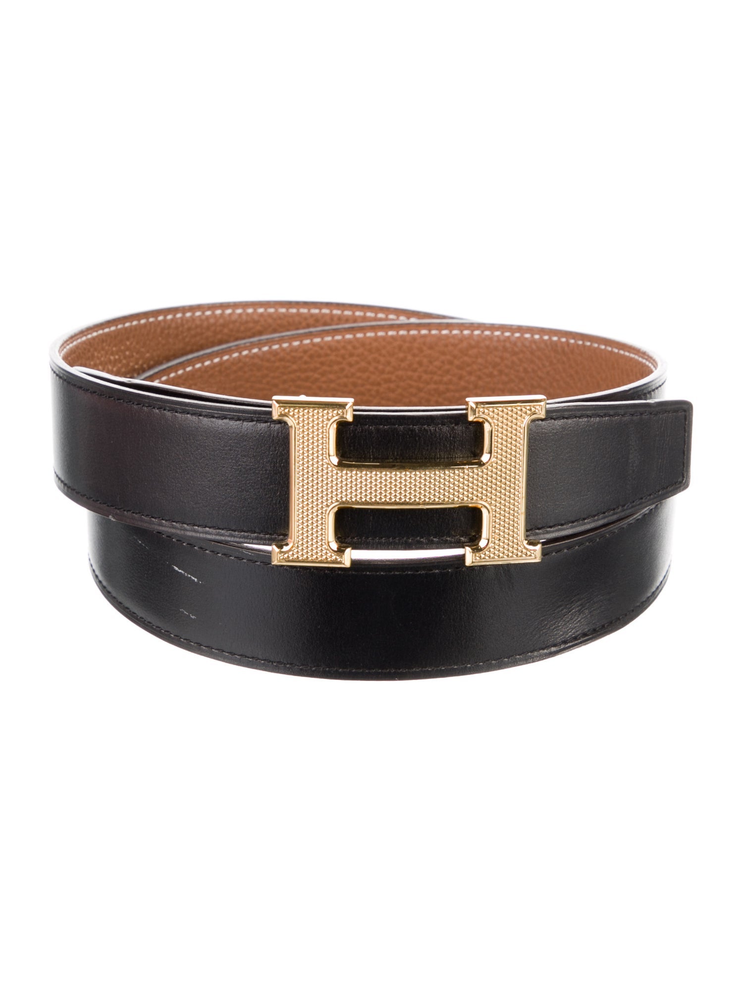 Hermès Reversible 38 mm H Guilloché Belt Kit