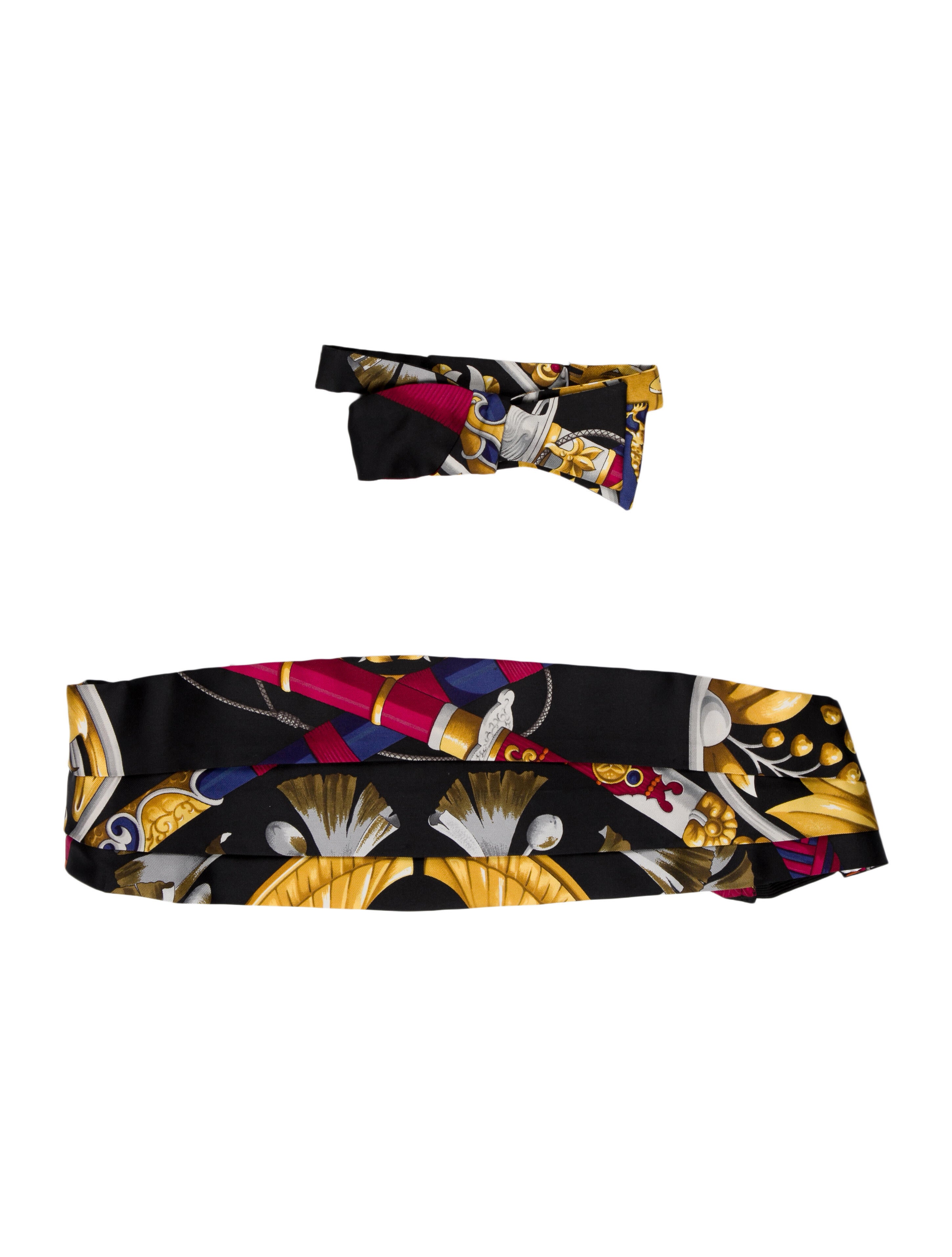 Hermès Cummerband and Bow Tie Set w/ Tags