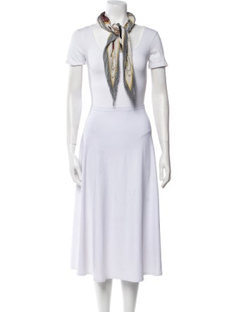 Hermès Les Voitures a Transformation Silk Plissé Scarf