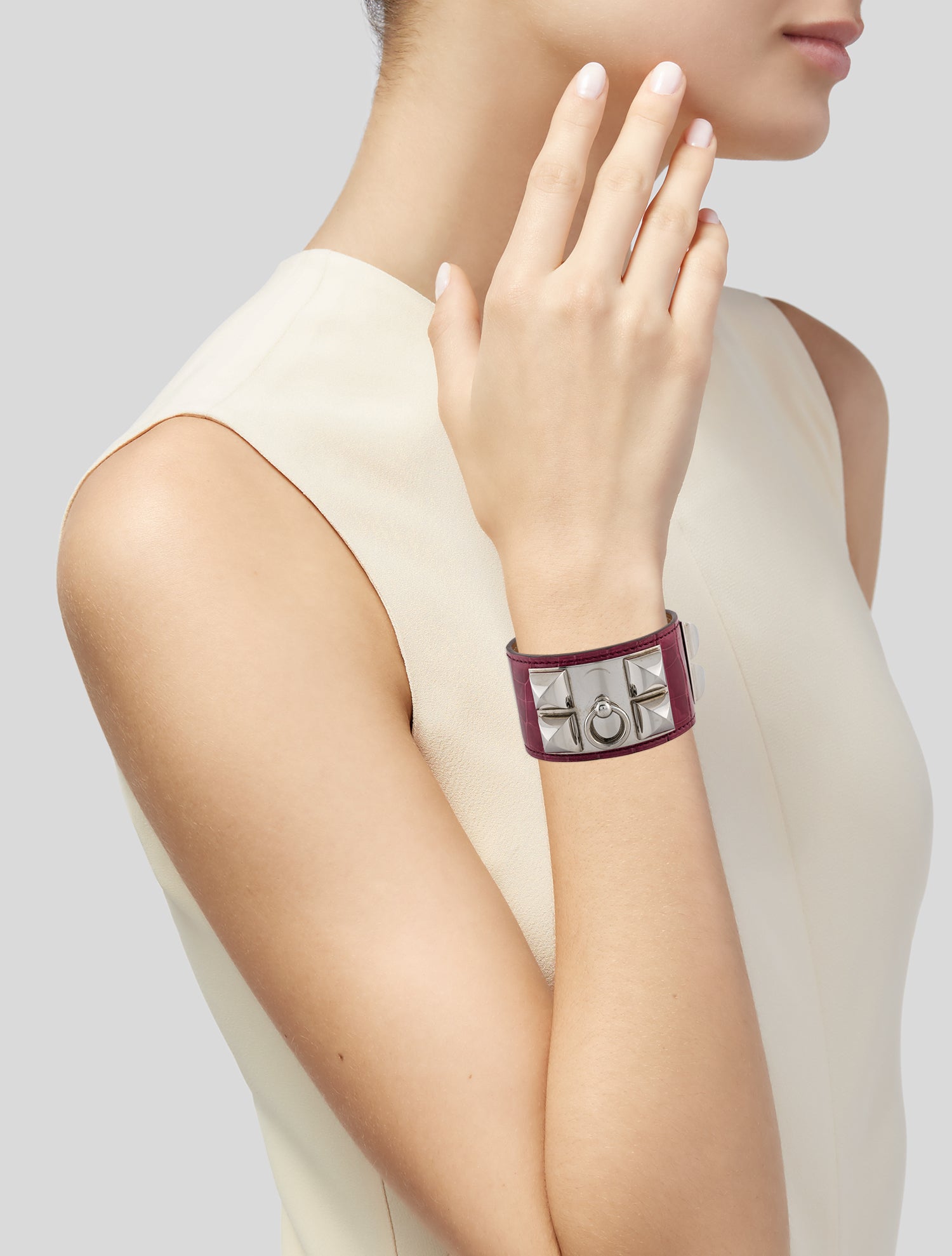 Hermès Alligator Collier de Chien Wrap Bracelet