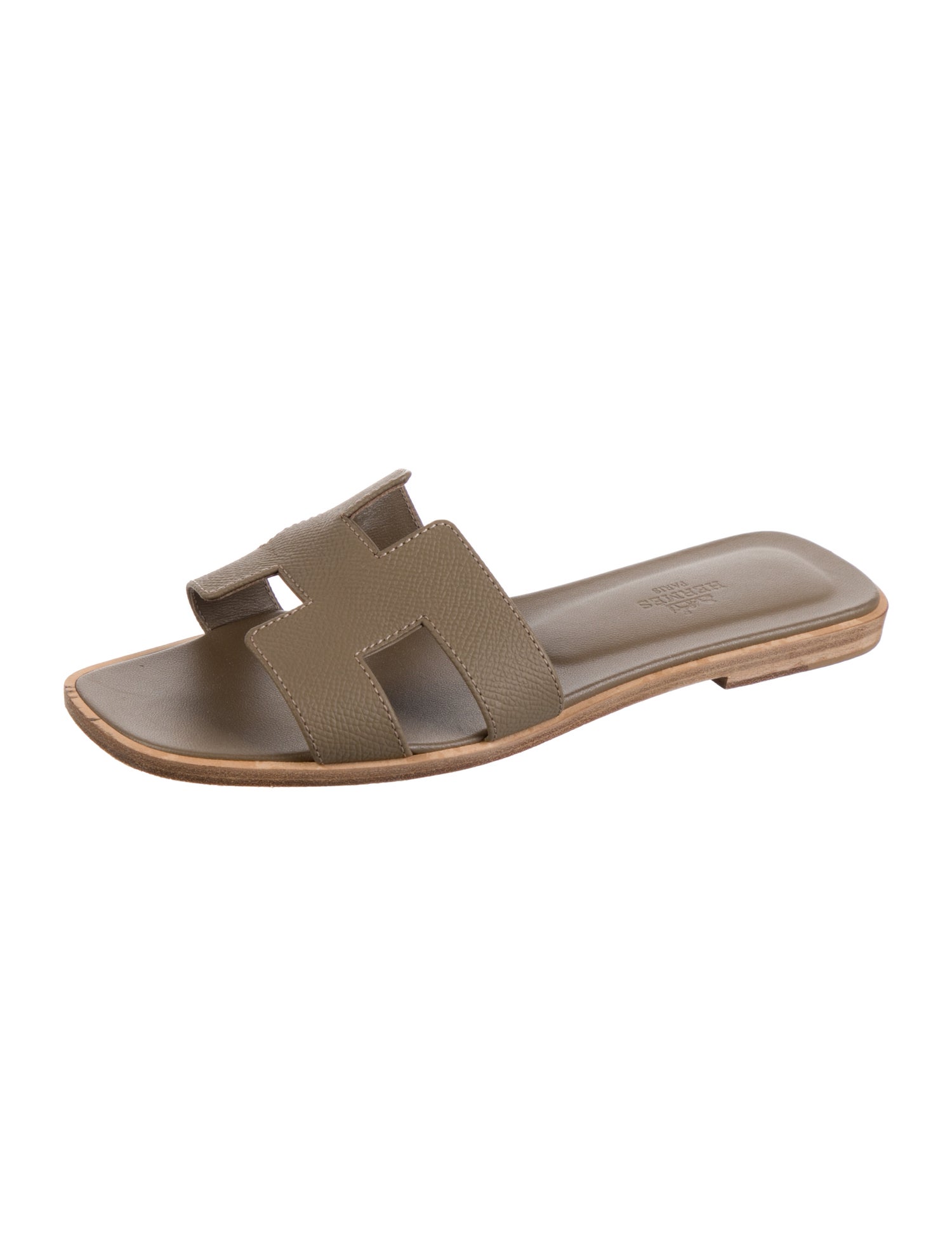 Hermès Oran Leather Slides