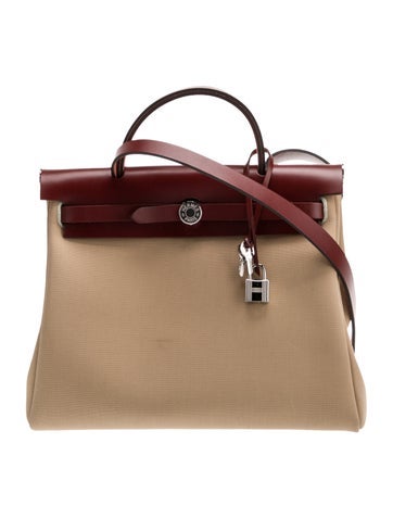 Hermès Shoulder Bags 2023 Special Order Toile & Vache Hunter Laque Herbag Zip 31