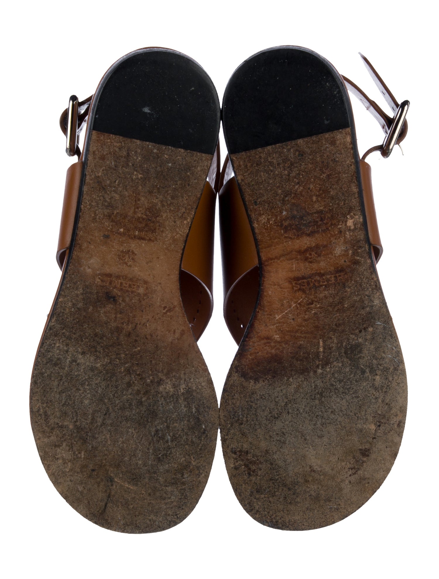 Hermès Kola H Logo Slingback Sandals