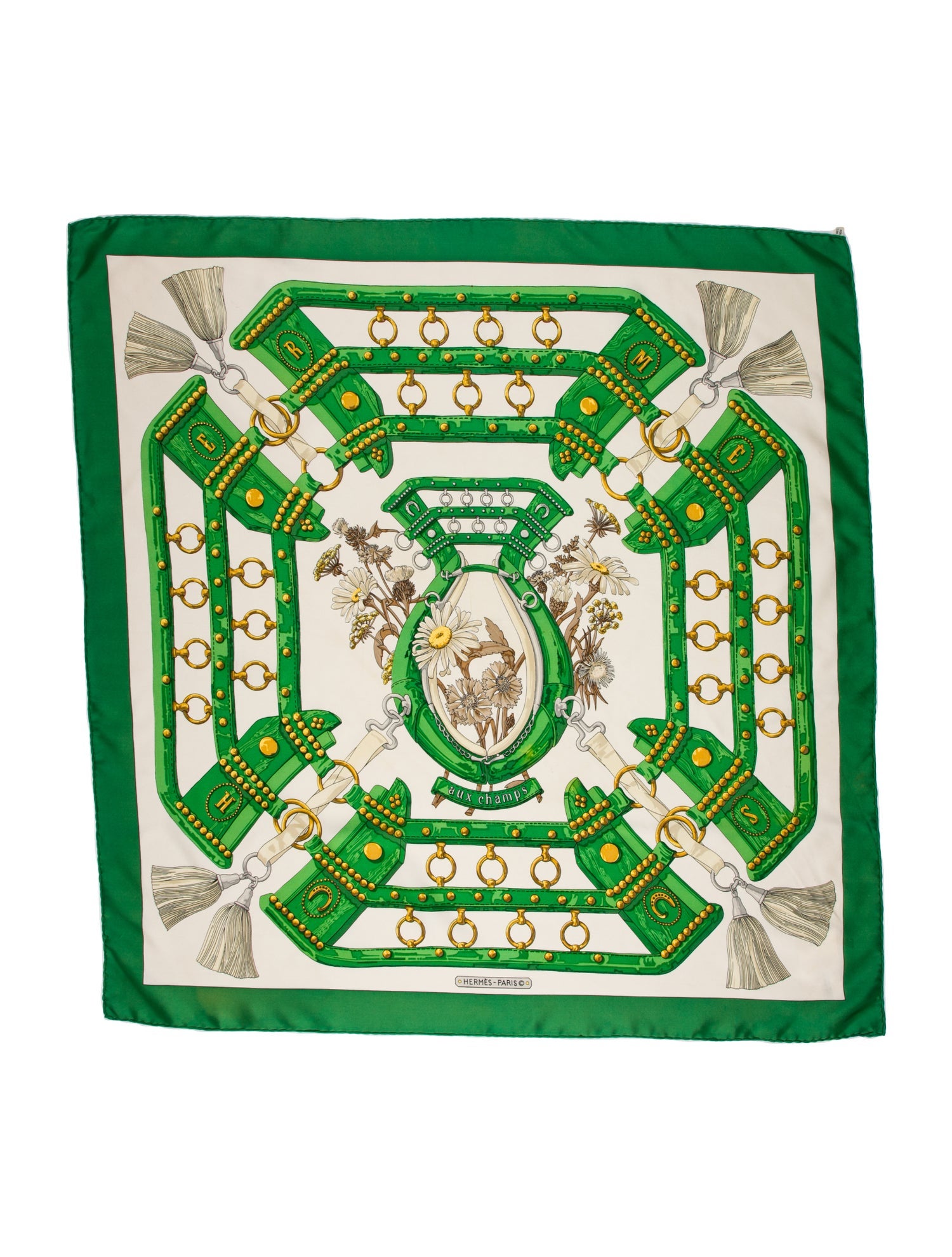 Hermès Aux Champs Silk Scarf
