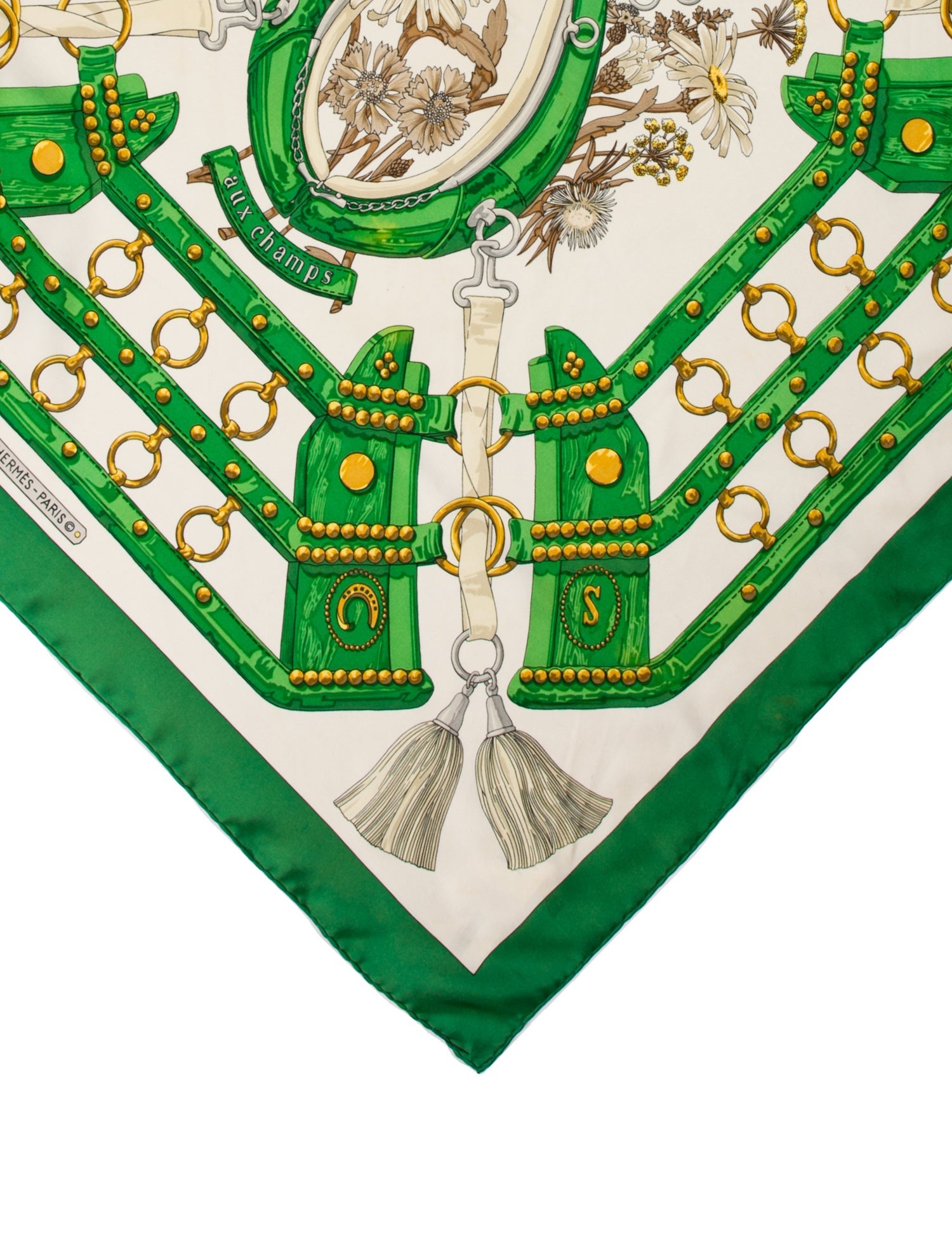 Hermès Aux Champs Silk Scarf