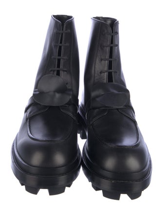 Hermès Funk Leather Lace-Up Boots