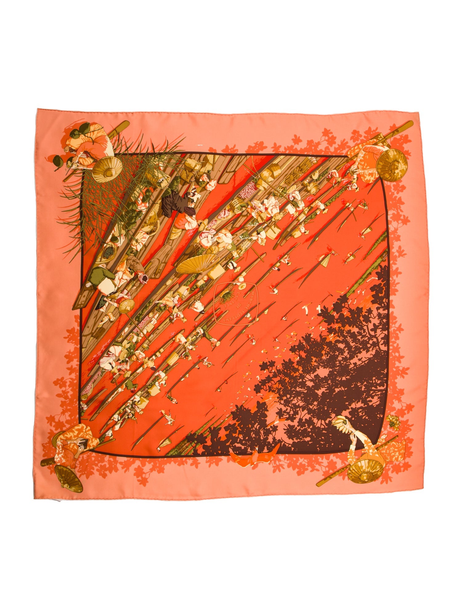 Hermès Marchè Flottant Du Lac Inlè Silk Scarf