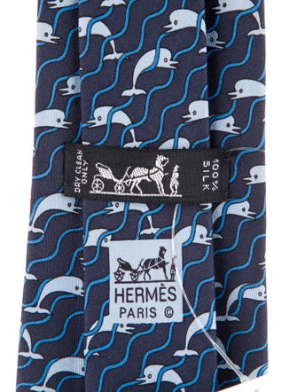 Hermès Patterned Silk Tie