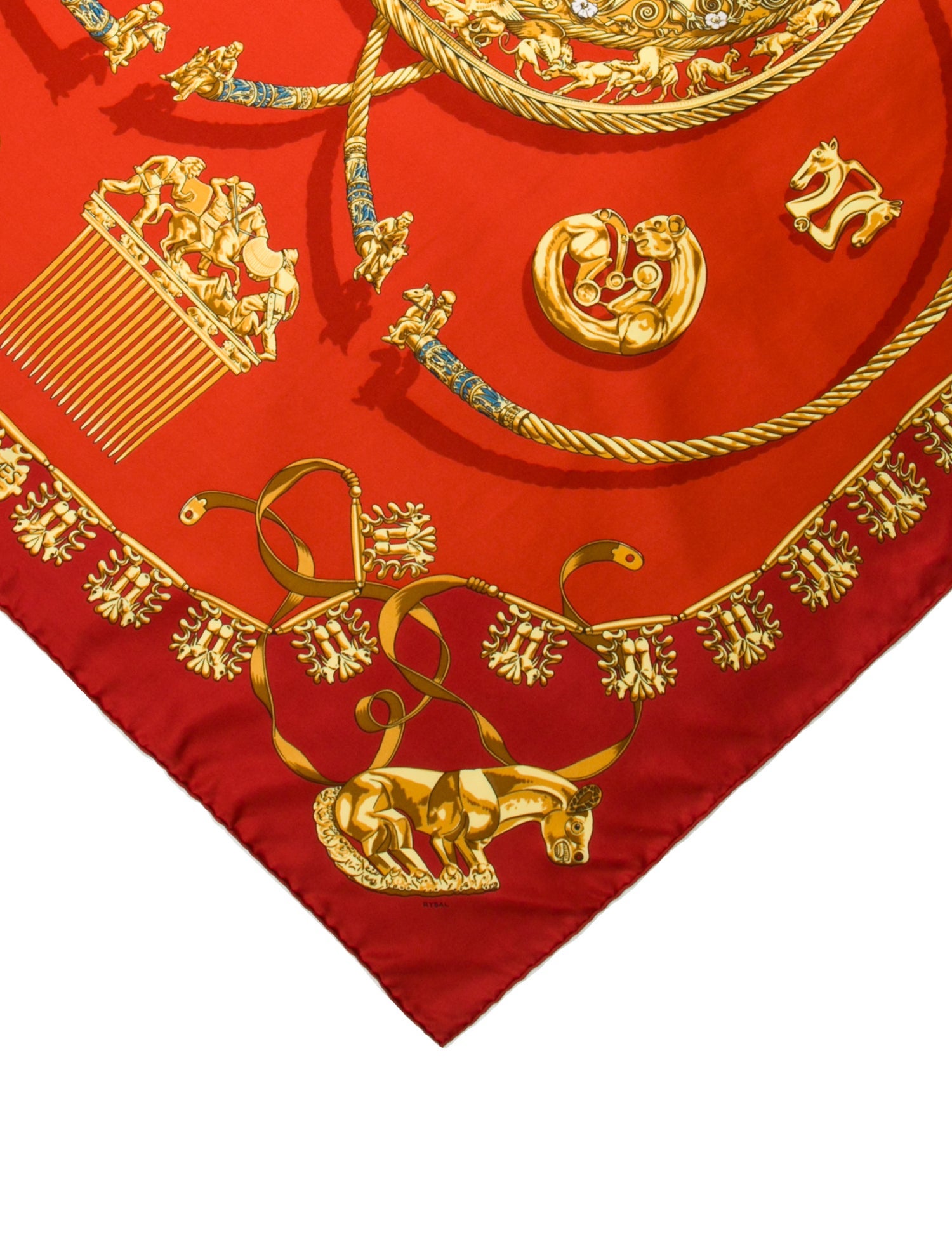 Hermès Les Cavaliers D Or Silk Scarf