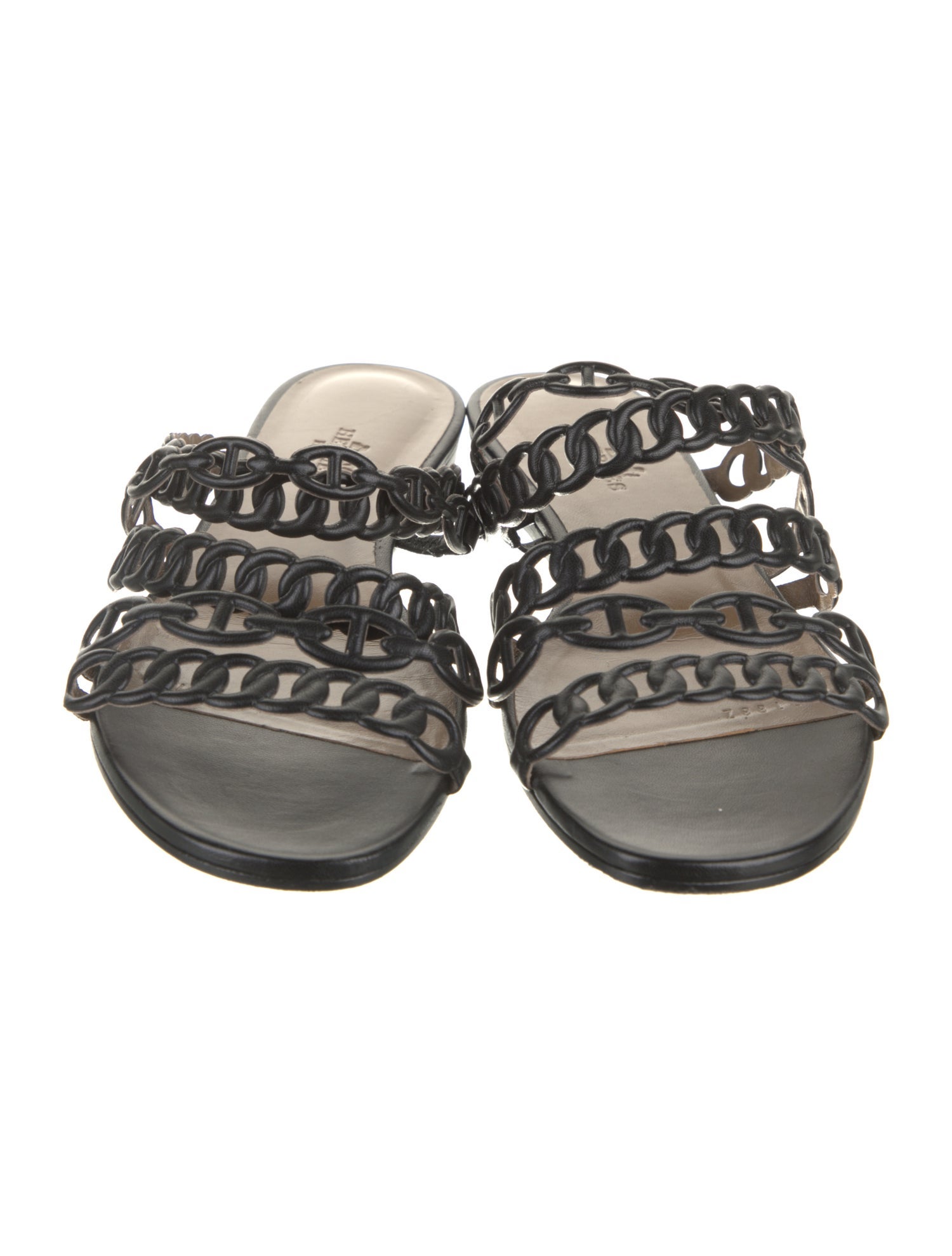 Hermès Chaîne d'Ancre Insignia Leather Sandals