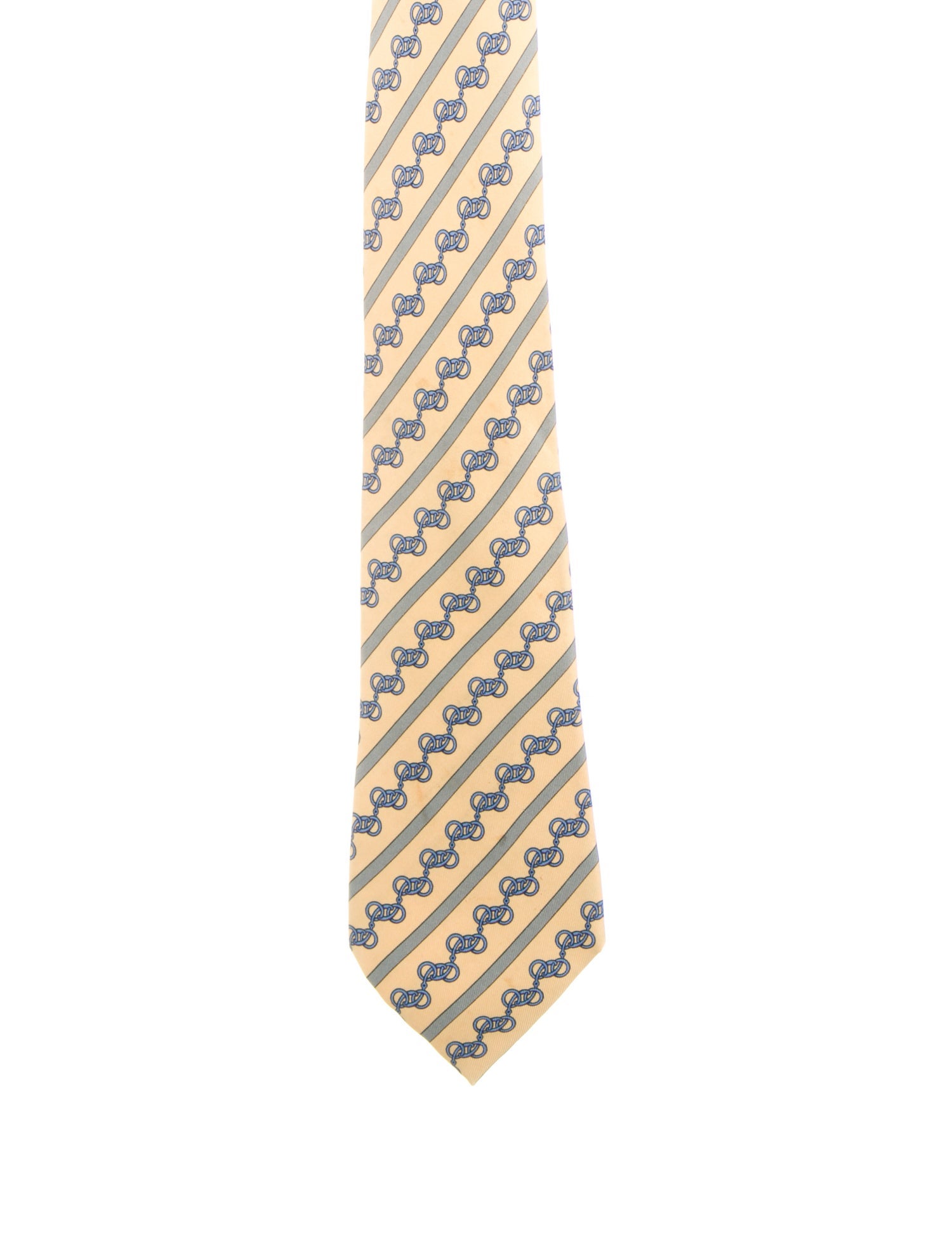 Hermès Pattern Print Silk Tie