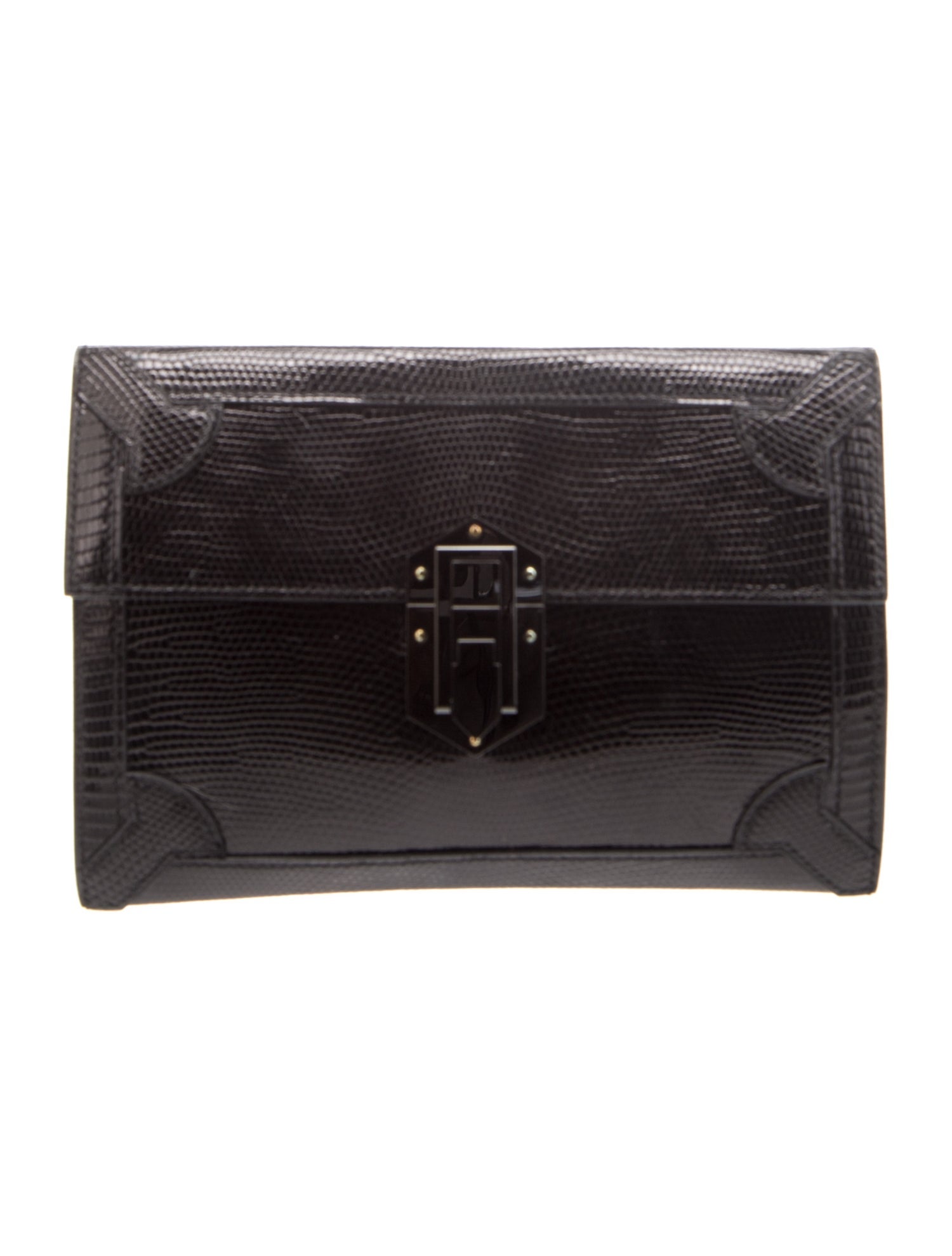 Hermès Shiny Lizard Fleche d'Or Clutch