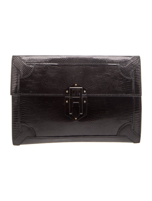 Hermès Shiny Lizard Fleche d'Or Clutch