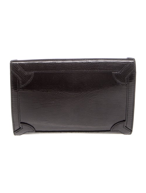 Hermès Shiny Lizard Fleche d'Or Clutch