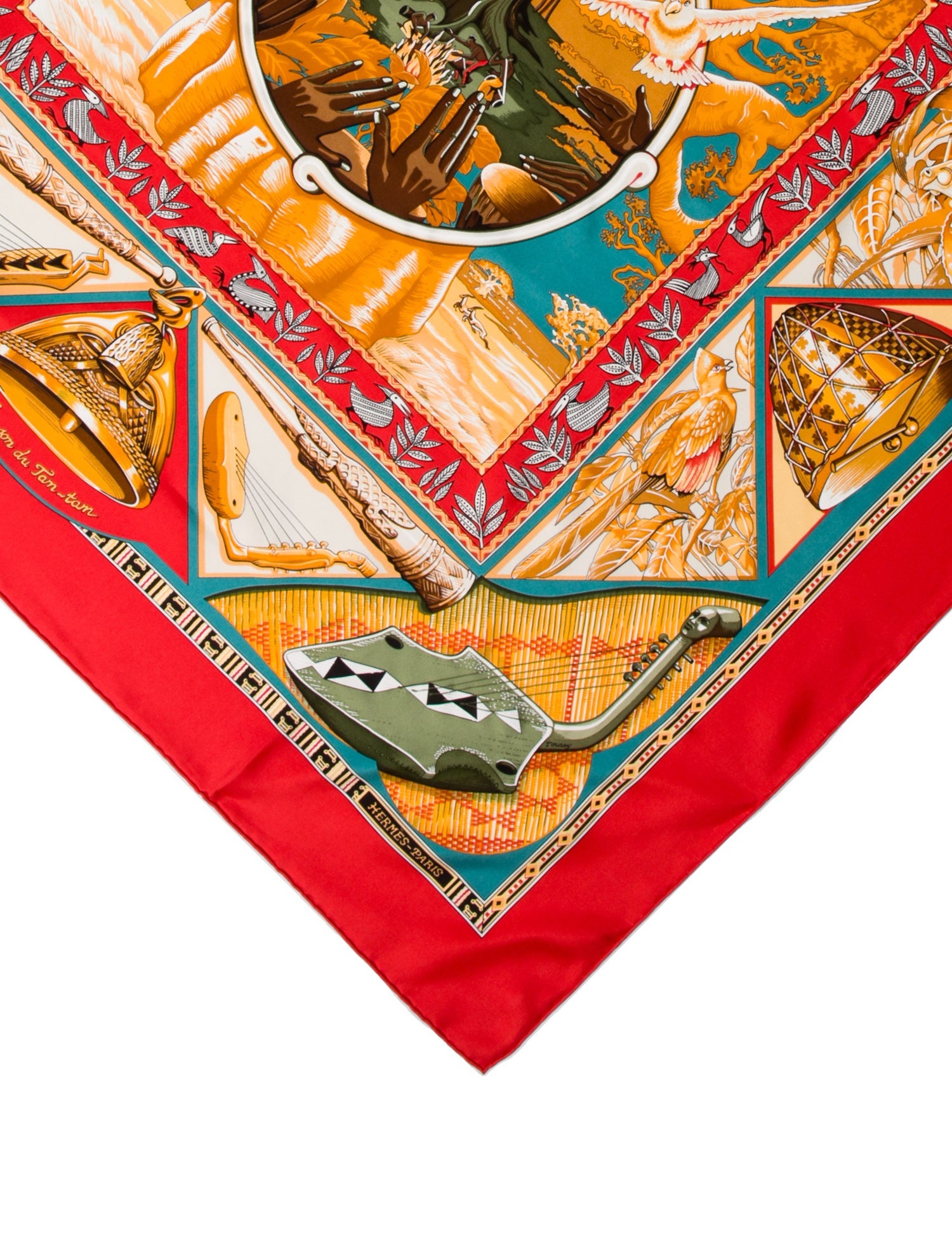 Hermès Au Son du Tam Tam Silk Scarf