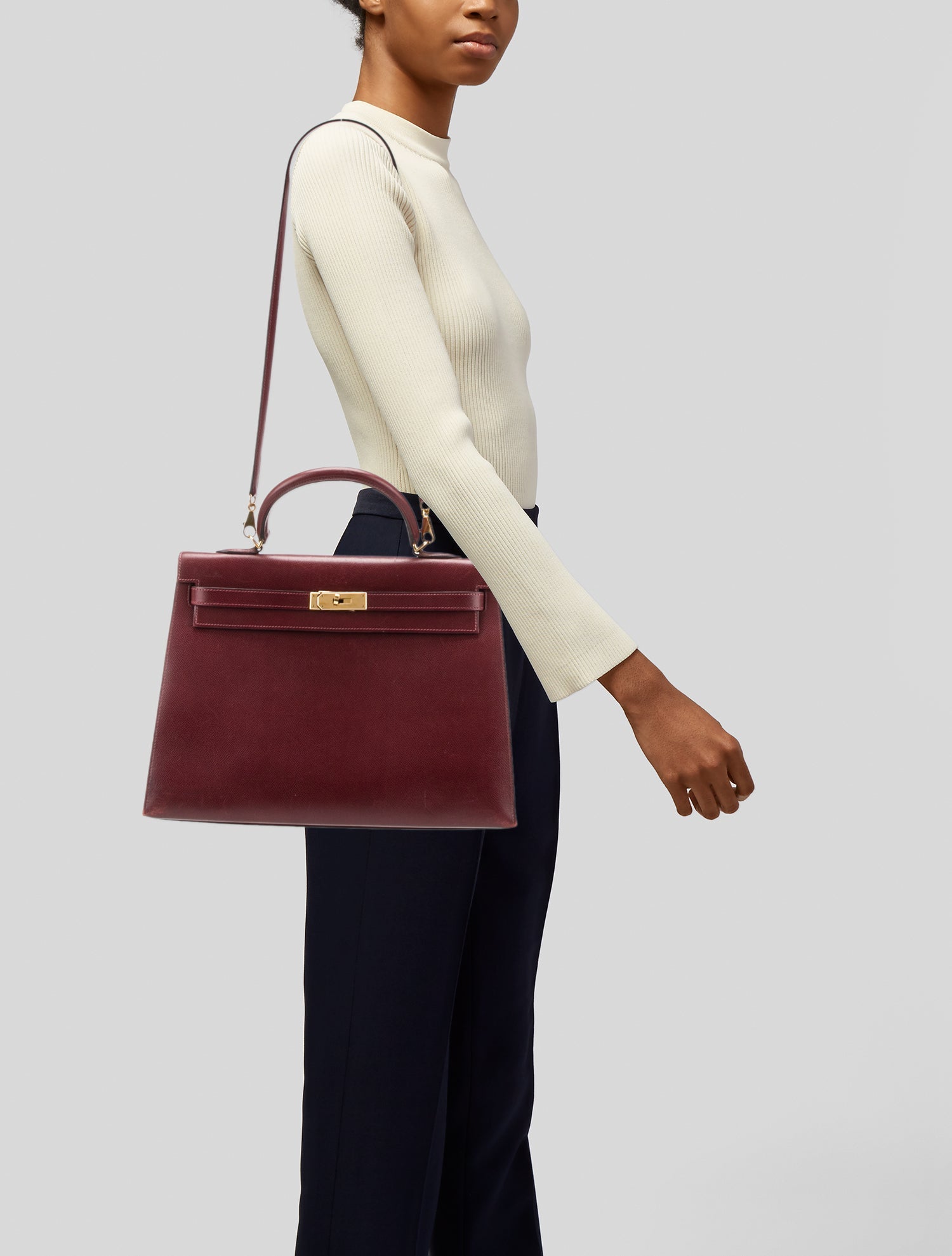 Hermès Courchevel Kelly II Sellier 35